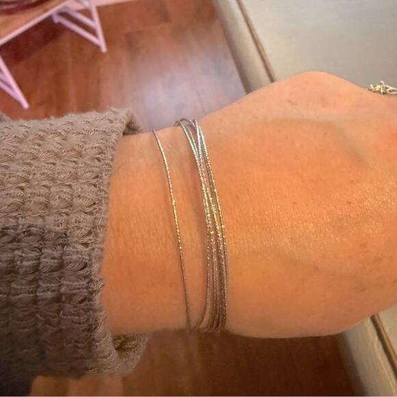 Silpada 925 Sterling Silver Lasting Impression Bangle Bracelets - Picture 6 of 9